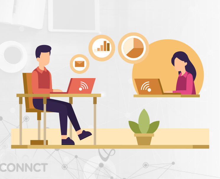 Asynchronous work balance using V.connct for real-time and async collaboration